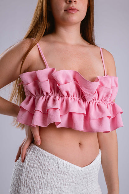 Mini Top Birdy Rosa
