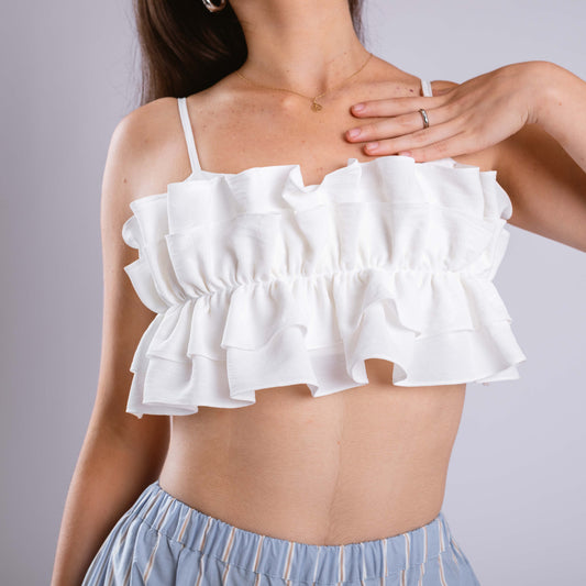 Mini Top Birdy Blanco
