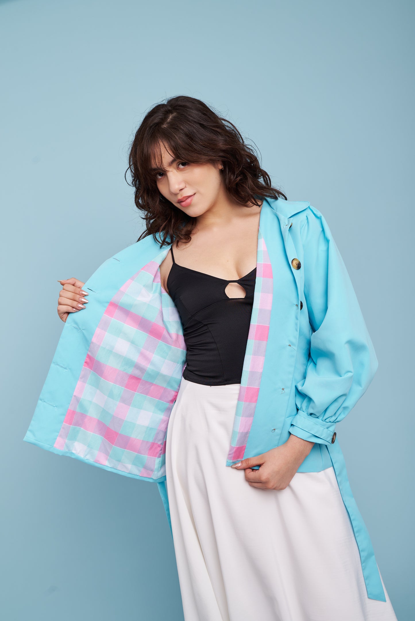 Trench Coat Margot Aqua