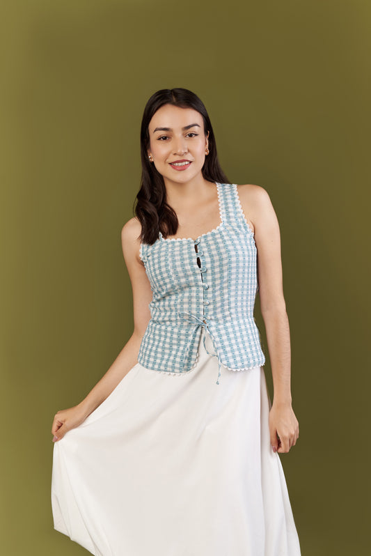 Blusa Inés Aqua